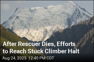 After Rescuer Dies, Efforts to Reach Stuck Climber Halt