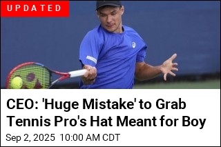 Guy Snatches Tennis Star&#39;s Hat From Young Boy at US Open