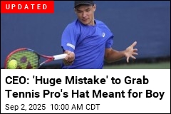 Guy Snatches Tennis Star&#39;s Hat From Young Boy at US Open