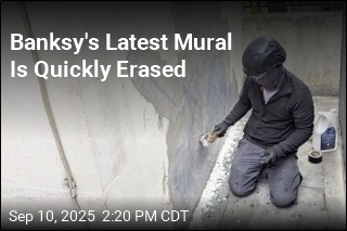 Banksy's Latest Mural Is Quickly Scrubbed