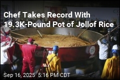 Chef Takes Record With 19.3K-Pound Pot of Jollof Rice