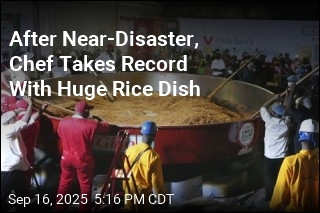 Chef Takes Record With 19.3K-Pound Pot of Jollof Rice