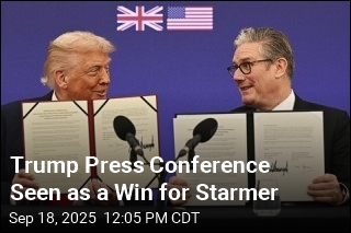 Trump Talks Jimmy Kimmel at UK Press Conference