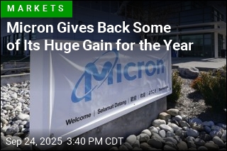 Micron Gives Back Some of Its Huge Gain for the Year