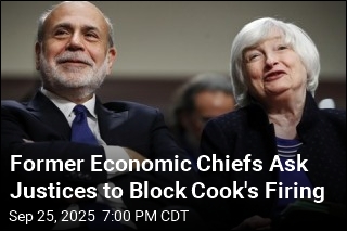 Former Fed Chairs Ask Justices to Block Trump&#39;s Firing of Cook