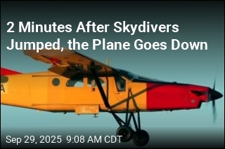 2 Minutes After the Jump, Skydiving Plane Goes Down