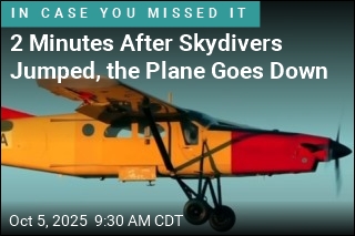 2 Minutes After the Jump, Skydiving Plane Goes Down