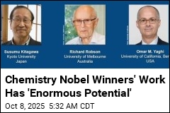Chemistry Nobel Winners&#39; Work Has &#39;Enormous Potential&#39;