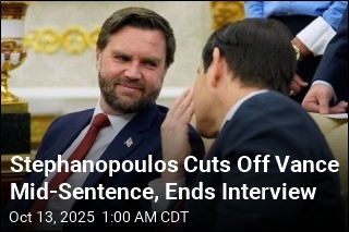 Stephanopoulos Cuts Off Vance Mid-Sentence, Ends Interview
