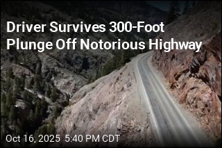 Driver Survives 300-Foot Plunge Off Notorious Highway