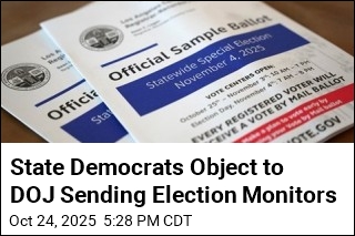 State Democrats Object to DOJ Sending Election Monitors