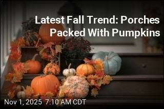 Latest Fall Trend: Porches Packed With Pumpkins