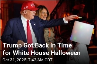 Trump Got Back in Time for White House Halloween