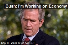 Bush: I'm Working on Economy
