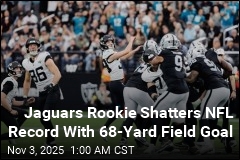 Jaguars Rookie Shatters NFL Record With 68-Yard Field Goal