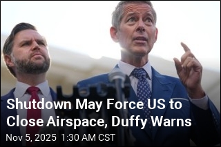 Shutdown May Force US to Close Airspace, Duffy Warns