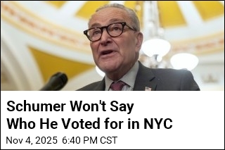 Schumer Won&#39;t Say Who He Voted for in NYC