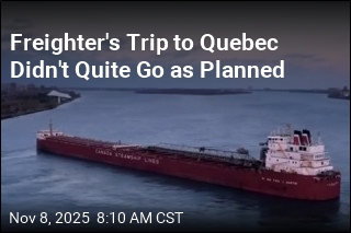 Massive Freighter Runs Aground in Detroit River