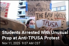 Students Busted With a Giant Bug in Anti-TPUSA Protest