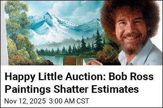 Happy Little Auction: Bob Ross Paintings Sell for $600K