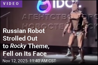 Russia&#39;s First Humanoid Robot Debuts, Takes a Tumble