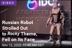 Russia&#39;s First Humanoid Robot Debuts, Takes a Tumble