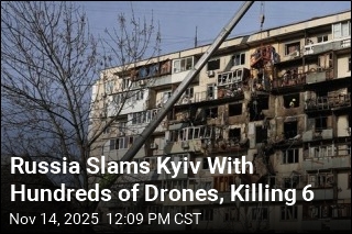 Russia Slams Kyiv With Hundreds of Drones, Killing 6