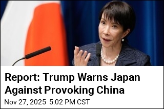 Report: Trump Warns Japan Against Provoking China