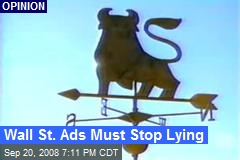 Wall St. Ads Must Stop Lying