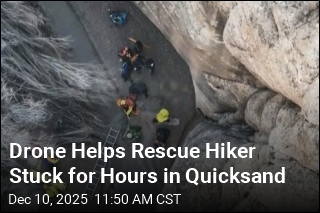 Drone Helps Rescue Hiker Stuck for Hours in Quicksand