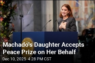 Machado's Daughter Accepts Peace Prize on Her Behalf