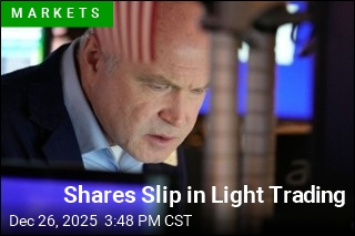 Shares Slip in Light Trading