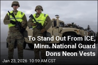 To Stand Out From ICE, Minn. National Guard Dons Neon Vests