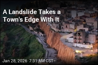 A Landslide Takes a Town's Edge With It