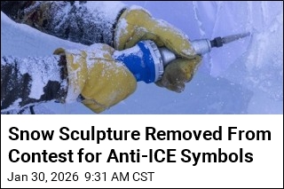 Snow Sculpture Removed From Contest for Anti-ICE Symbols
