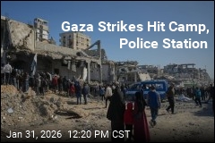 Gaza Strikes Hit Camp, Police Station