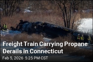 Freight Train Derails in Connecticut