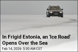 In Frigid Estonia, an 'Ice Road' Opens Over the Sea