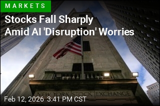 Stocks Fall Sharply Amid AI 'Disruption' Worries