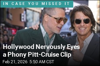 Hollywood Nervously Eyes a Phony Pitt-Cruise Clip