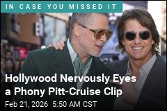 Hollywood Nervously Eyes a Phony Pitt-Cruise Clip