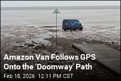 Amazon Van Gets Stuck on the Medieval 'Doomway' Path