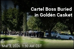 Cartel Boss Buried in Golden Casket