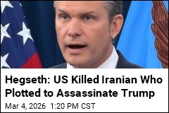 Hegseth: US Killed Iranian Who Plotted to Assassinate Trump
