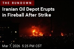 Iranian Oil Depot Erupts in Fireball After Strike