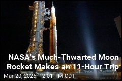 NASA's Moon Rocket Heads Back Into Position