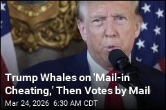 Trump Hammers Mail Voting, Casts Florida Ballot by Mail