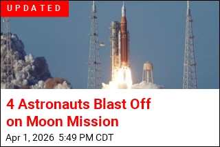 4 Astronauts Await Liftoff on Moon Mission