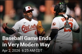 Baseball Game Ends in Very Modern Way