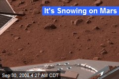 It's Snowing on Mars